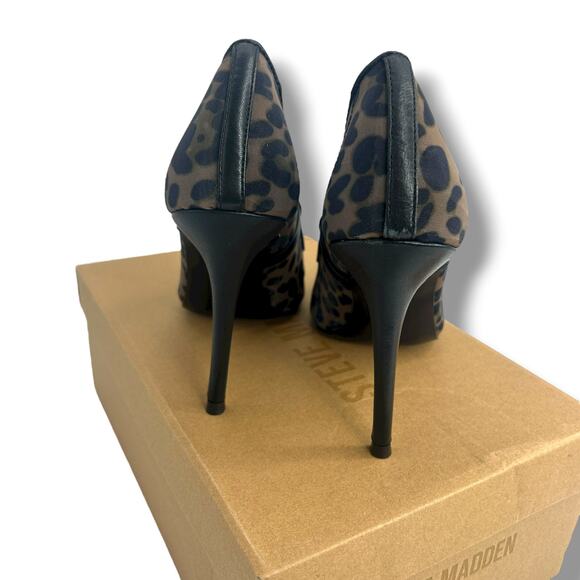 NEW Steve Madden Leopard Mesh Raz Heels Size 7 Cheetah Stiletto High REVOLVE NWT - Picture 10 of 13